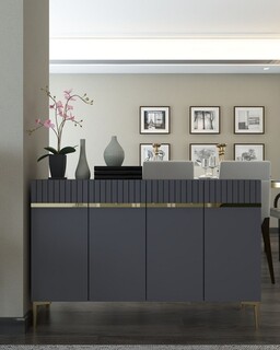 120x80x29.6 cm, Antracit;Auriu