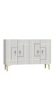 Consola, Hanah Home, Sina, 120x80x29.6 cm, PAL , Alb/Auriu