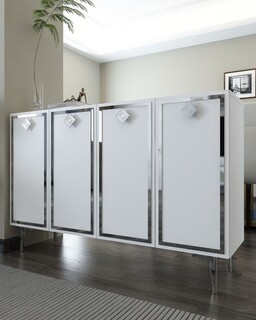 120x75x29.6 cm, Alb;Argintiu