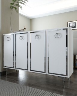 120x75x29.6 cm, Alb;Argintiu