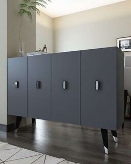 120x80x29.6 cm, Antracit;Argintiu