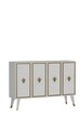 Consola, Hanah Home, 8177KM-32, 120x80x29.6 cm, PAL , Alb/Auriu
