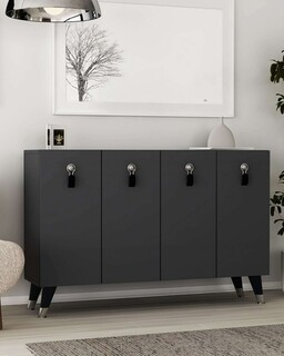 120x80x29.6 cm, Antracit;Argintiu