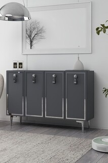 120x75x29.6 cm, Antracit;Argintiu