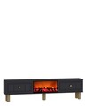 Comoda TV, Hanah Home, Dario Bohem Fireplace, 150x44.6x29.6 cm, PAL , Antracit