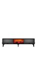 Comoda TV, Hanah Home, Weny Bohem Fireplace, 150x44.6x29.6 cm, PAL , Antracit