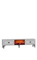 Comoda TV, Hanah Home, Weny Bohem Fireplace, 150x44.6x29.6 cm, PAL , Alb