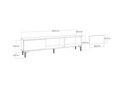Comoda TV, Hanah Home, Orion Fireplace, 150x44.6x29.6 cm, PAL , Alb/Auriu