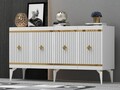 Consola, Hanah Home, Lenora, 150x79x40 cm, PAL , Alb/Auriu