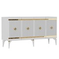 Consola, Hanah Home, Lenora, 150x79x40 cm, PAL , Alb/Auriu