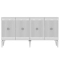 Consola, Hanah Home, Lenora, 150x79x40 cm, PAL , Alb / Argintiu