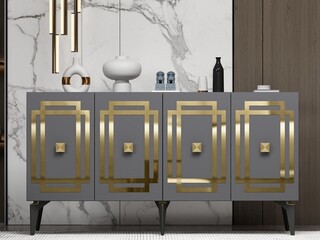 150x79x40 cm, Antracit;Auriu