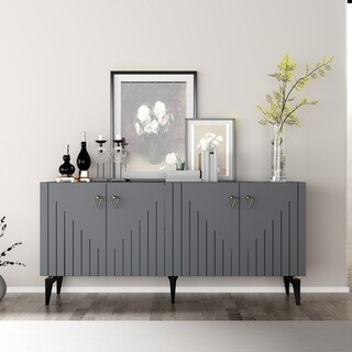 150x79x40 cm, Antracit;Auriu