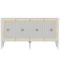 Consola, Hanah Home, Nova, 150x79x40 cm, PAL , Alb/Auriu