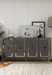 150x75x35 cm, Antracit;Auriu