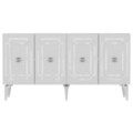 Consola, Hanah Home, Lotus, 150x79x40 cm, PAL , Alb / Argintiu