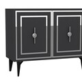 Consola, Hanah Home, Samba, 180x78.6x35 cm, PAL , Antracit / Argintiu