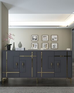 180x78.6x35 cm, Antracit;Auriu