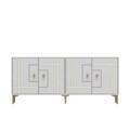 Consola, Hanah Home, Simge, 180x78.6x35 cm, PAL , Alb/Auriu