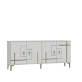 Consola, Hanah Home, Simge, 180x78.6x35 cm, PAL , Alb/Auriu