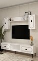Comoda TV, Hanah Home, Weny, 150x44.6x29.6 cm, PAL , Alb