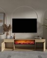 Comoda TV, Hanah Home, Elodi Fireplace, 180x45x34.6 cm, PAL , Maro