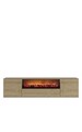 Comoda TV, Hanah Home, Elodi Fireplace, 180x45x34.6 cm, PAL , Maro