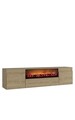 Comoda TV, Hanah Home, Elodi Fireplace, 180x45x34.6 cm, PAL , Maro