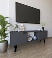 Comoda TV, Hanah Home, Siena, 139.7x53x53 cm, PAL, Antracit