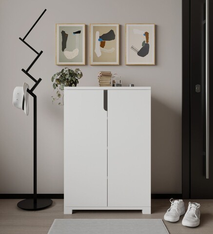 Pantofar, Hanah Home, Venedik, 60x97x34 cm, PAL, Alb