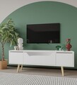 Comoda TV, Hanah Home, Roma 150, 150x53x29.8 cm, PAL, Alb