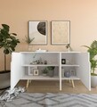 Consola, Hanah Home, Verona 120, 120x80x30 cm, PAL, Alb