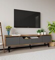 Comoda TV, Hanah Home, Roma 180, 180x48x29.8 cm, PAL, Nuc / Antracit