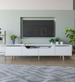 Comoda TV, Hanah Home, Roma 180, 180x48x29.8 cm, PAL, Alb