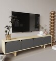 Comoda TV, Hanah Home, Lazio, 180x48x29.8 cm, PAL, Stejar safir / Antracit