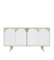 Consola, Hanah Home, Venezia 150, 150x80x45 cm, PAL, Stejar Safir / Alb
