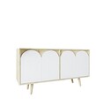 Consola, Hanah Home, Venezia 150, 150x80x45 cm, PAL, Stejar Safir / Alb