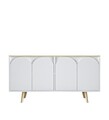 Consola, Hanah Home, Venezia 150, 150x80x45 cm, PAL, Stejar Safir / Alb