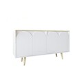Consola, Hanah Home, Venezia 150, 150x80x45 cm, PAL, Stejar Safir / Alb