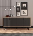 Consola, Hanah Home, Latina Modern 180, 180x80x45 cm, PAL, Stejar safir / Antracit