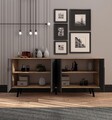 Consola, Hanah Home, Latina Modern 180, 180x80x45 cm, PAL, Stejar safir / Antracit