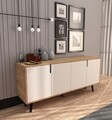 Consola, Hanah Home, Latina Modern 180, 180x80x45 cm, PAL, Stejar Safir / Alb