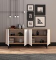 Consola, Hanah Home, Latina Modern 180, 180x80x45 cm, PAL, Stejar Safir / Alb