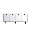 Consola, Hanah Home, Mirza Modern 180, 180x80x45 cm, PAL, Stejar Safir / Alb