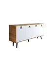 Consola, Hanah Home, Mirza Modern 180, 180x80x45 cm, PAL, Stejar Safir / Alb