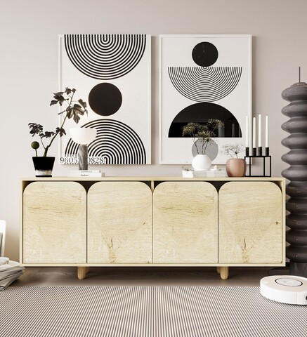 Consola, Hanah Home, Lazio Bohem 180, 180x75x45 cm, PAL, Maro