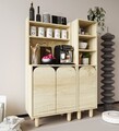 Dulap multifunctional, Hanah Home, Parma 3, 105x155x40 cm, PAL, Maro