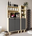 Dulap multifunctional, Hanah Home, Parma 3, 105x155x40 cm, PAL, Stejar safir / Antracit
