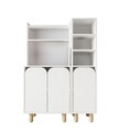 Dulap multifunctional, Hanah Home, Parma 3, 105x155x40 cm, PAL, Alb