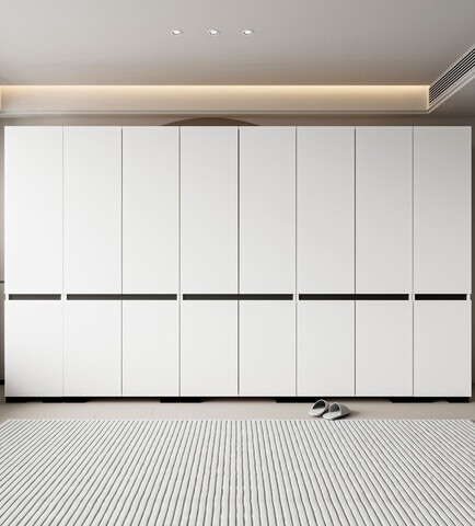 Dulap pentru haine, Hanah Home, Floransa 360, 360x210x52 cm, PAL, Alb / Antracit